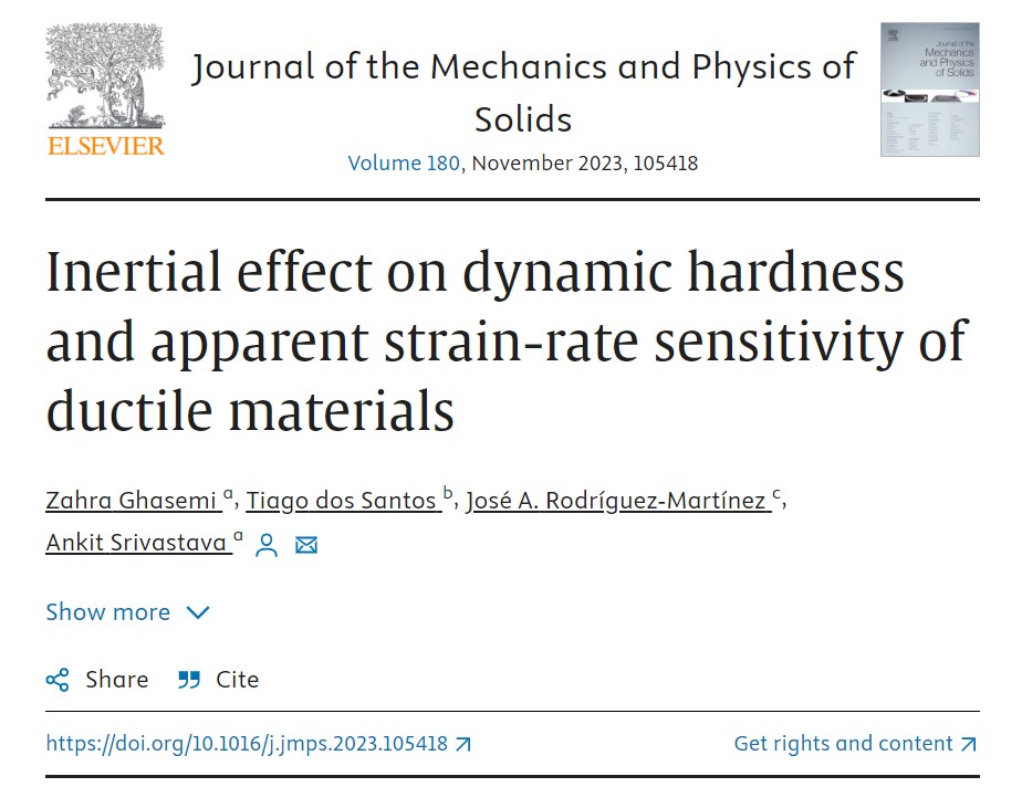 New paper has been accepted for publication in Mechanics of Materials